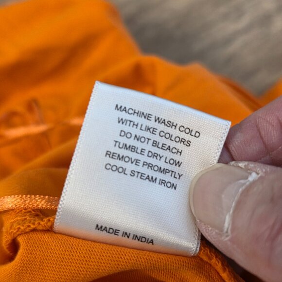 🔴 Chelsea & Violet Women's Shortall Romper Orange Adjustable Strap Medium - Picture 8 of 14